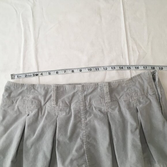 Free People Micro Mini Pleated Corduroy Skort in Gray Size 12 - Picture 9 of 16